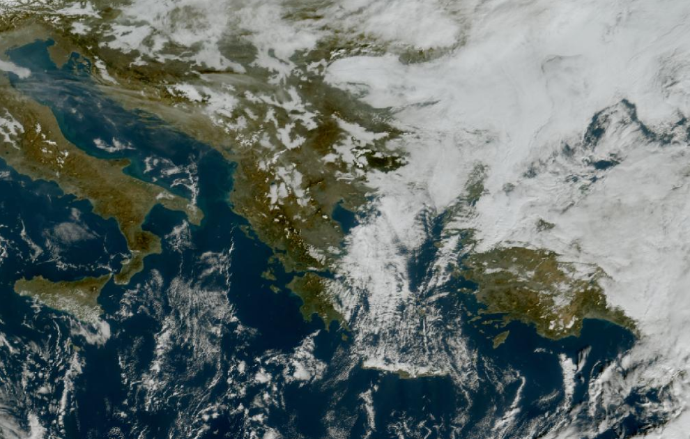 Τελευταία δορυφορική εικόνα νεφοκάλυψης