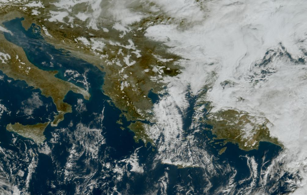 Τελευταία δορυφορική εικόνα νεφοκάλυψης