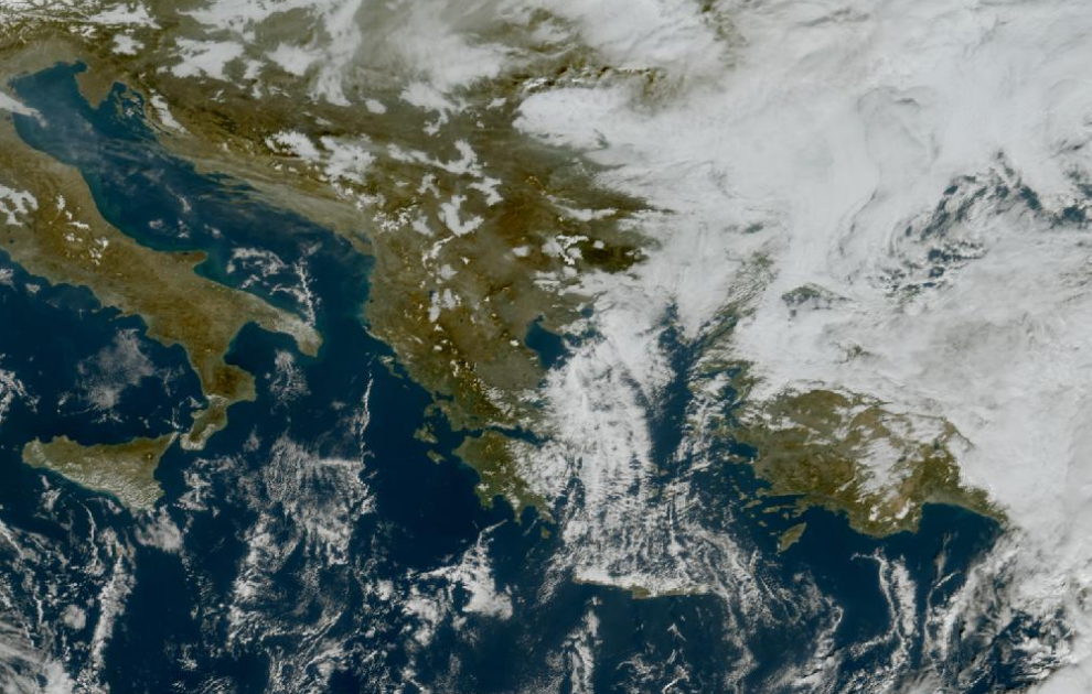 Τελευταία δορυφορική εικόνα νεφοκάλυψης