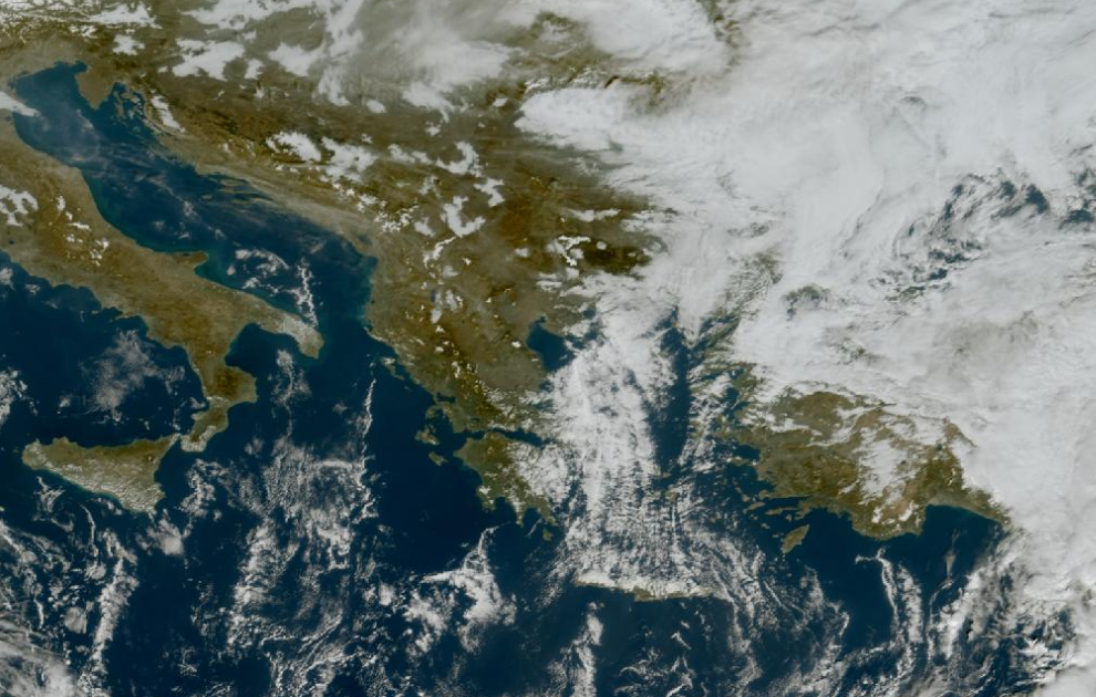 Τελευταία δορυφορική εικόνα νεφοκάλυψης