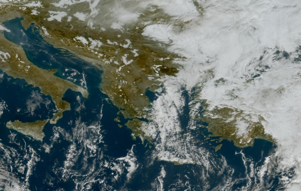 Τελευταία δορυφορική εικόνα νεφοκάλυψης