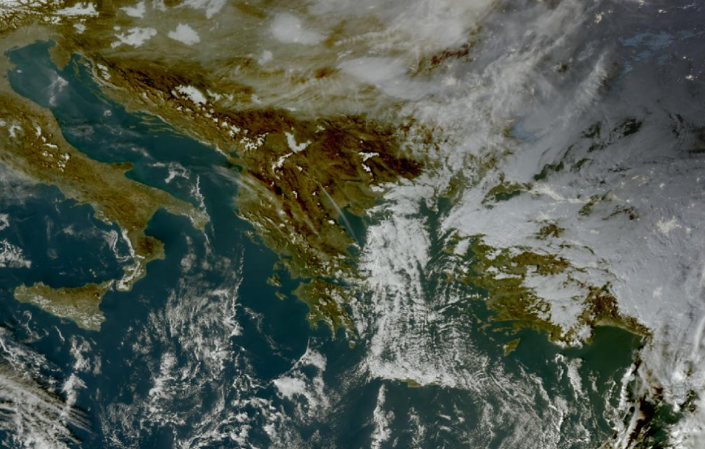 Τελευταία δορυφορική εικόνα νεφοκάλυψης