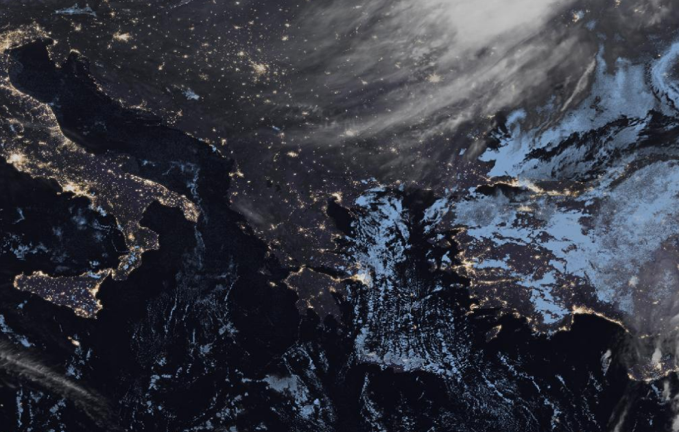 Τελευταία δορυφορική εικόνα νεφοκάλυψης