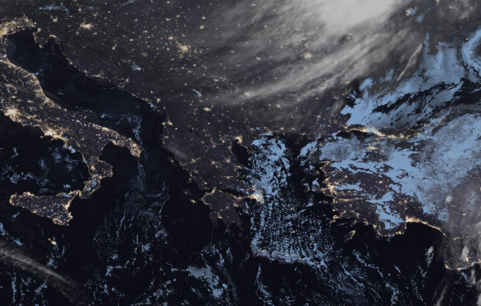 Τελευταία δορυφορική εικόνα νεφοκάλυψης