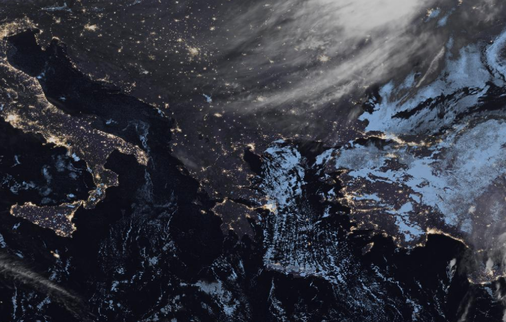 Τελευταία δορυφορική εικόνα νεφοκάλυψης