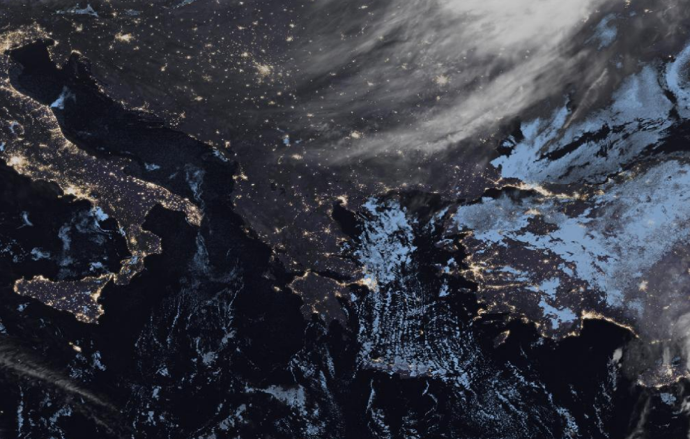 Τελευταία δορυφορική εικόνα νεφοκάλυψης