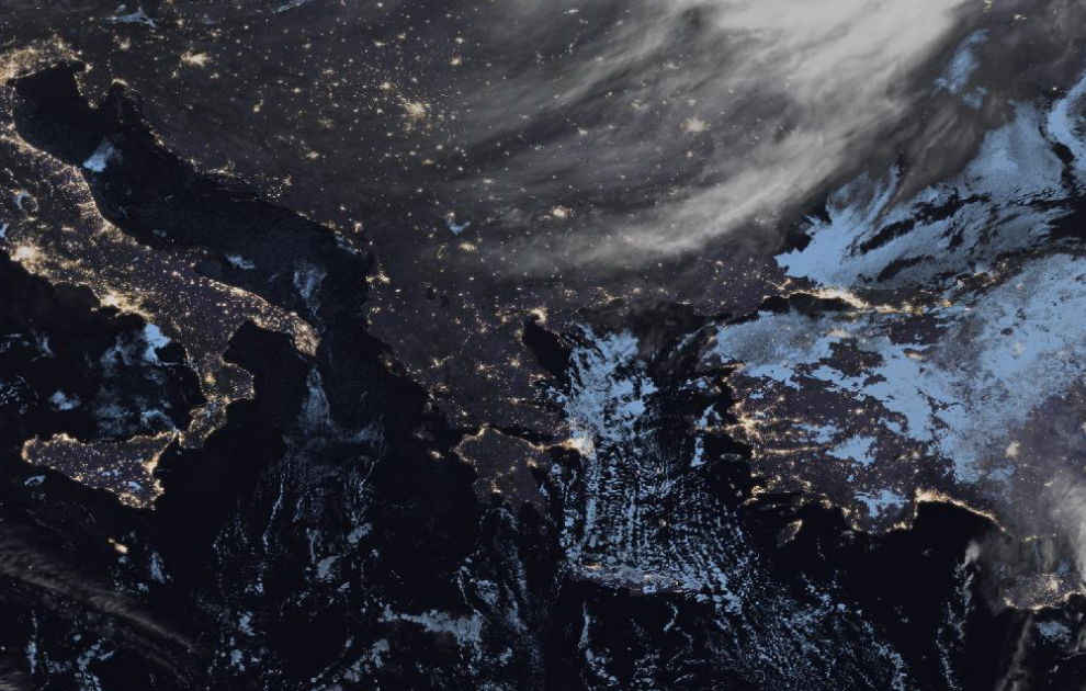 Τελευταία δορυφορική εικόνα νεφοκάλυψης