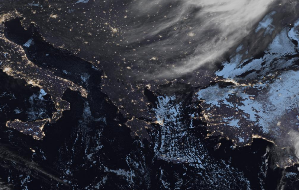 Τελευταία δορυφορική εικόνα νεφοκάλυψης