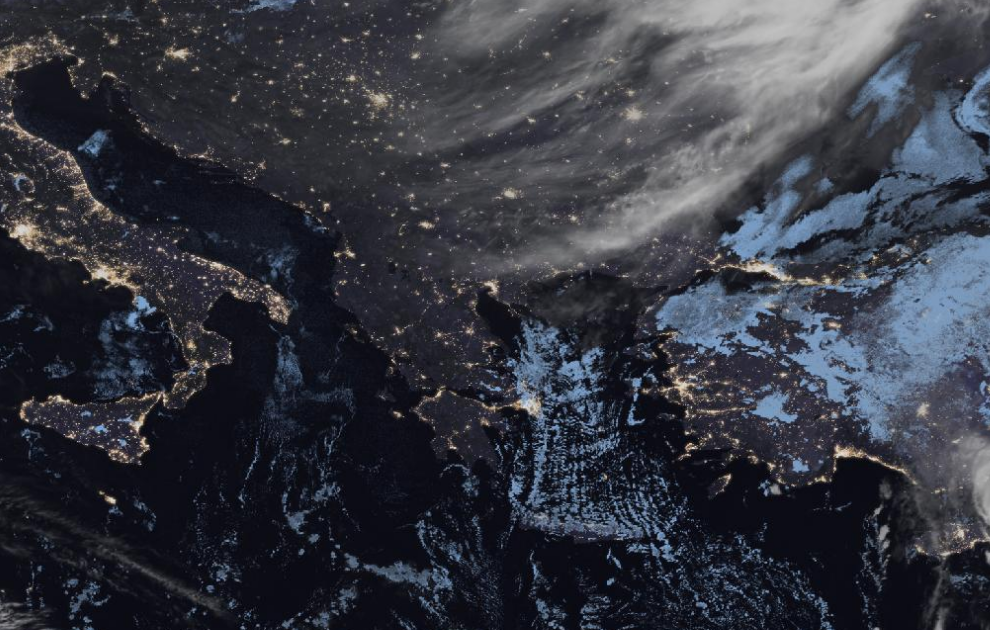 Τελευταία δορυφορική εικόνα νεφοκάλυψης