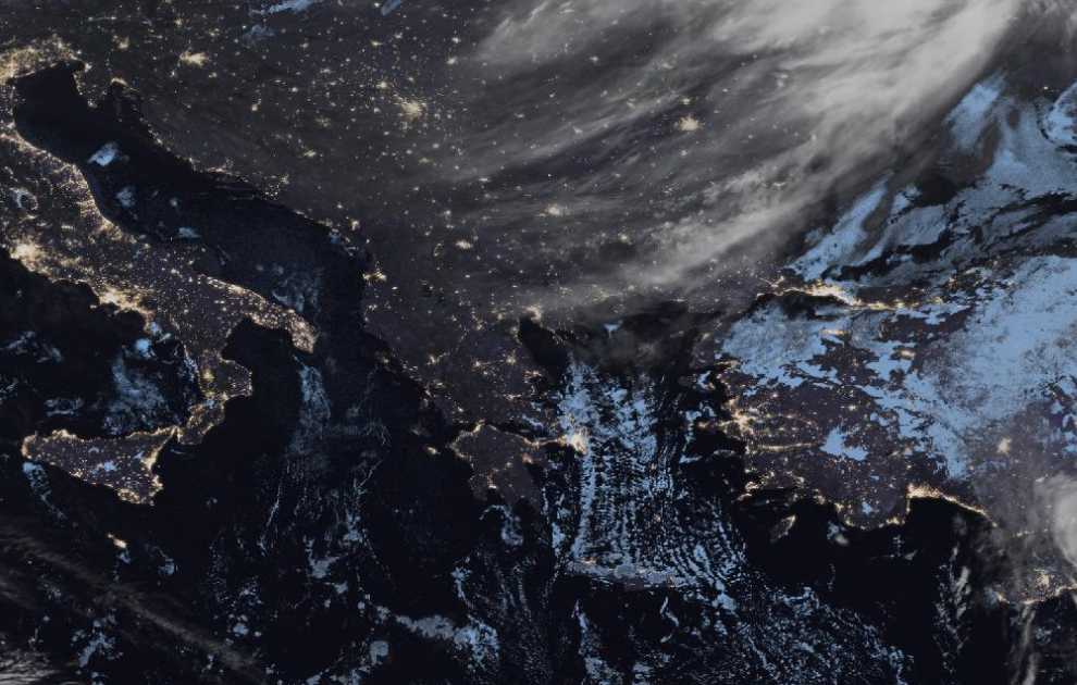 Τελευταία δορυφορική εικόνα νεφοκάλυψης