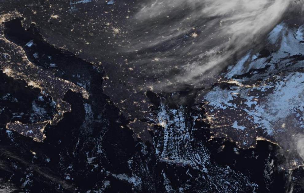 Τελευταία δορυφορική εικόνα νεφοκάλυψης