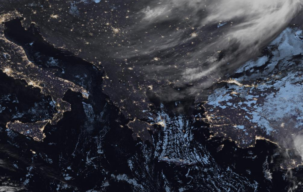 Τελευταία δορυφορική εικόνα νεφοκάλυψης