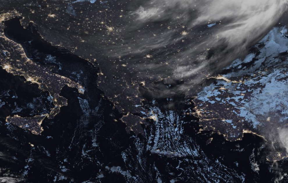 Τελευταία δορυφορική εικόνα νεφοκάλυψης