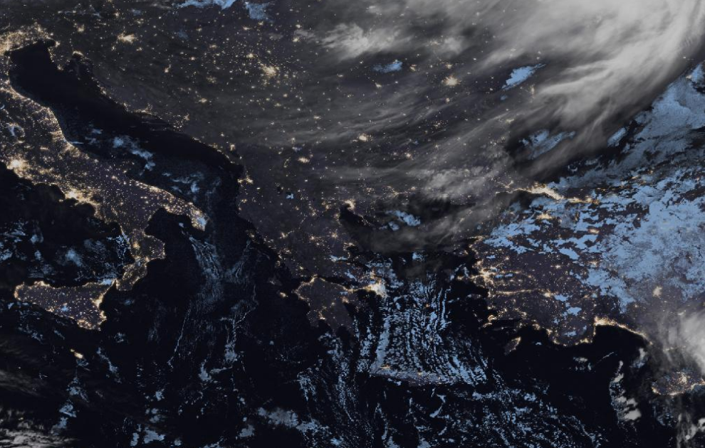 Τελευταία δορυφορική εικόνα νεφοκάλυψης