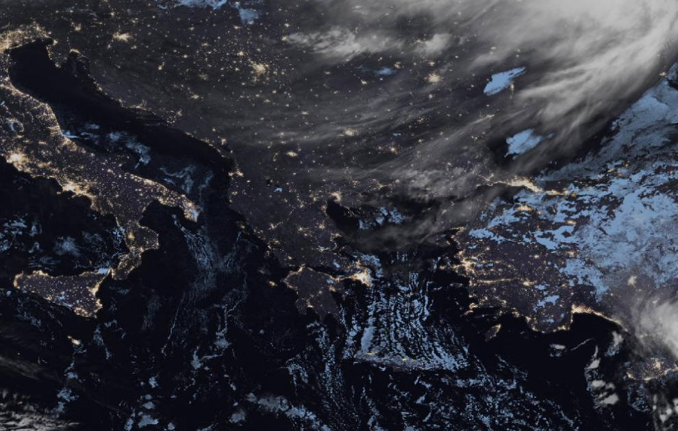 Τελευταία δορυφορική εικόνα νεφοκάλυψης