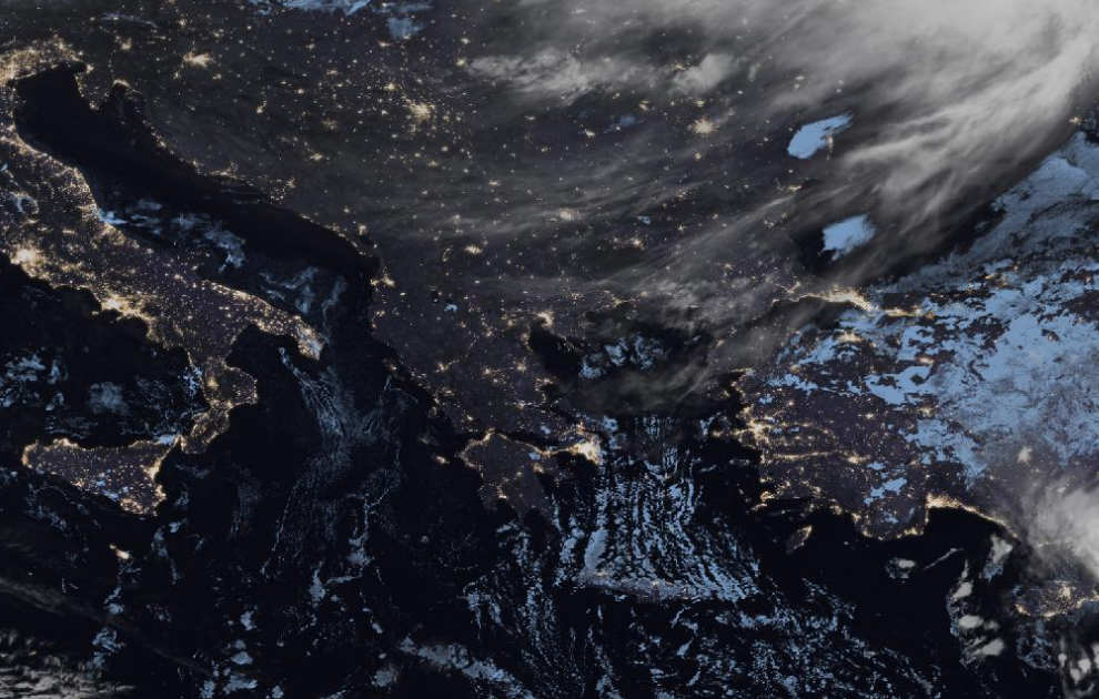 Τελευταία δορυφορική εικόνα νεφοκάλυψης