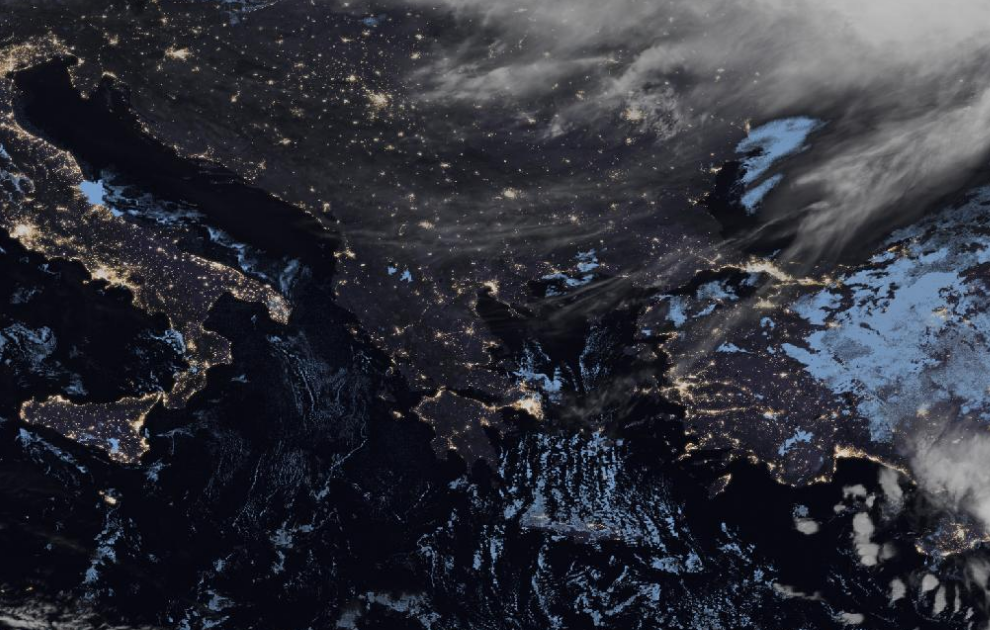 Τελευταία δορυφορική εικόνα νεφοκάλυψης