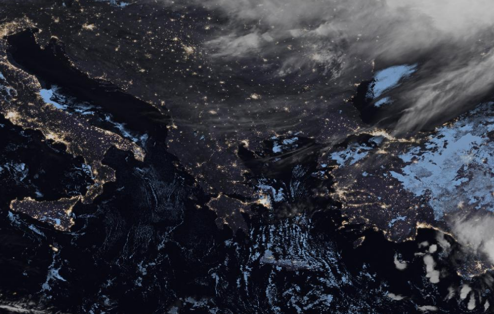 Τελευταία δορυφορική εικόνα νεφοκάλυψης