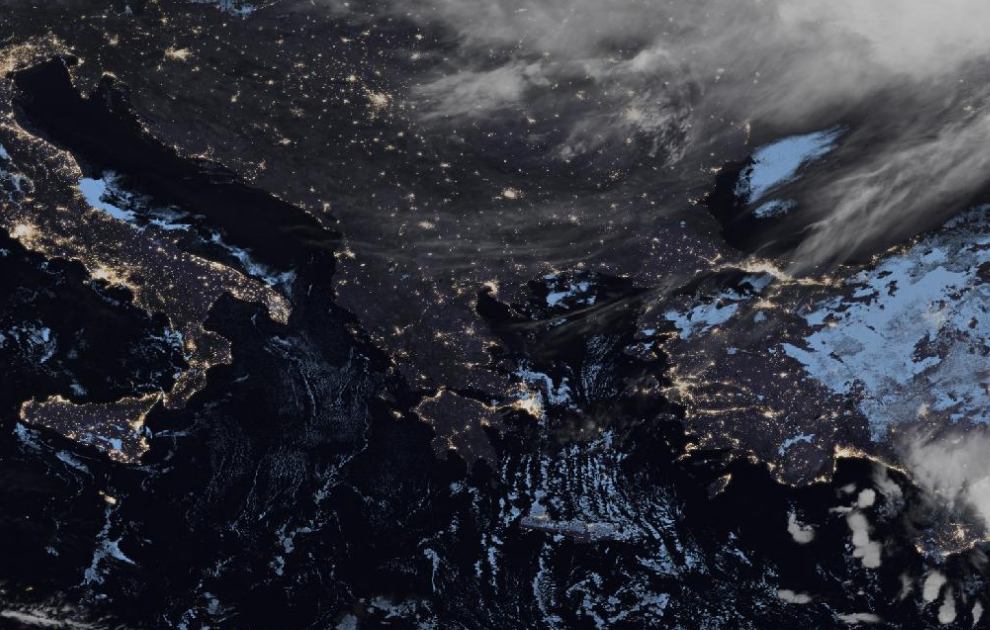 Τελευταία δορυφορική εικόνα νεφοκάλυψης