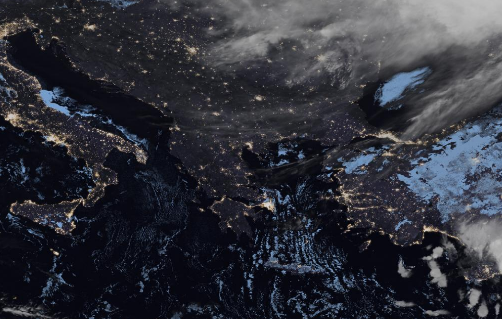 Τελευταία δορυφορική εικόνα νεφοκάλυψης