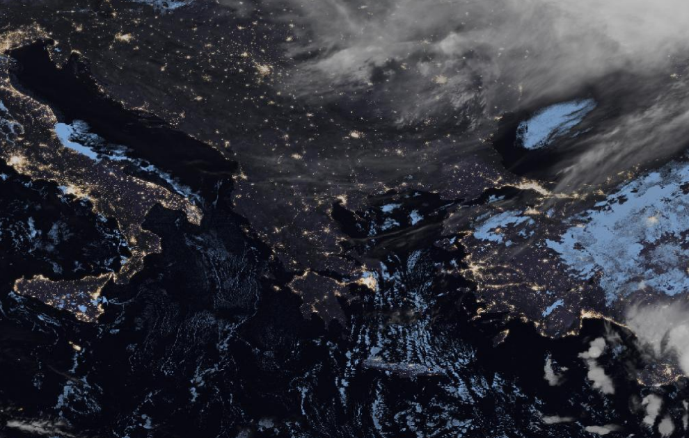 Τελευταία δορυφορική εικόνα νεφοκάλυψης