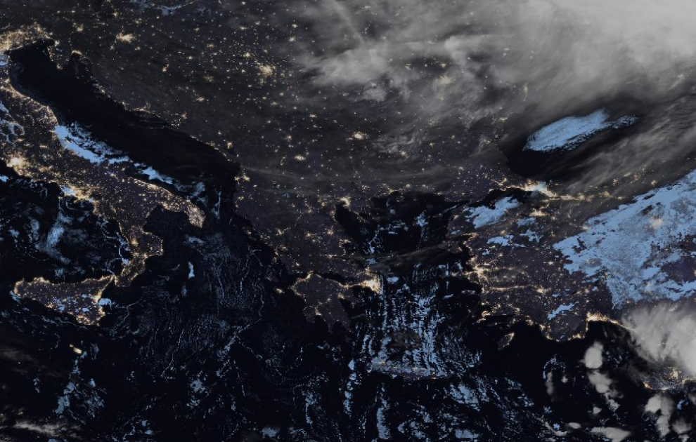 Τελευταία δορυφορική εικόνα νεφοκάλυψης