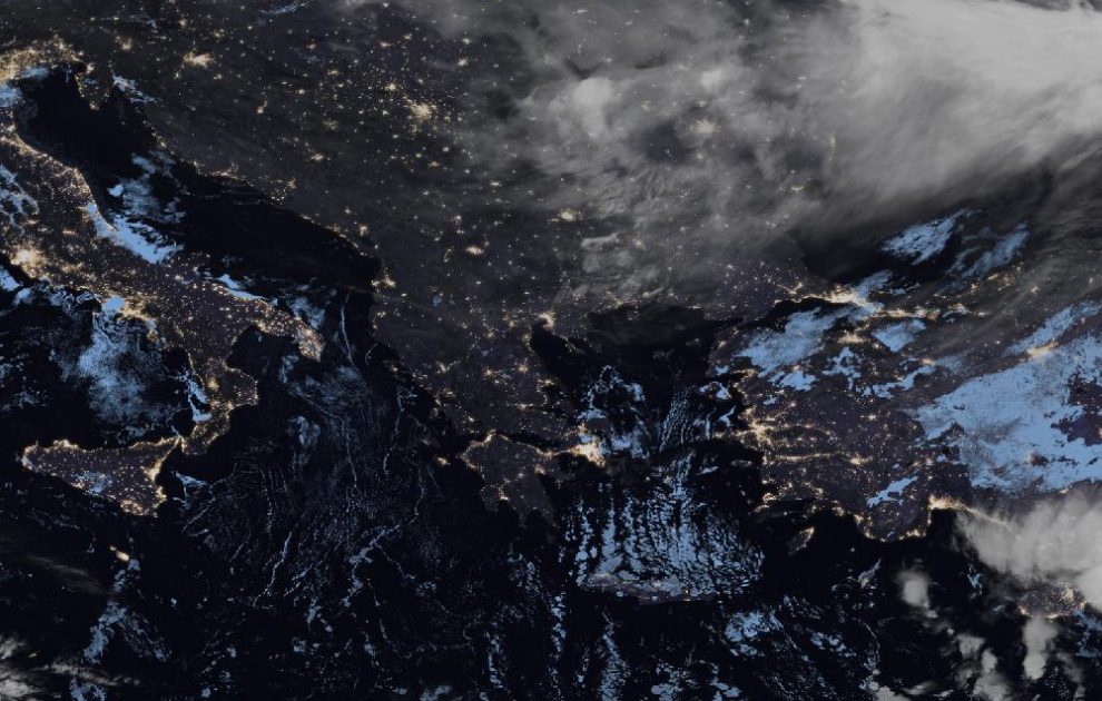 Τελευταία δορυφορική εικόνα νεφοκάλυψης