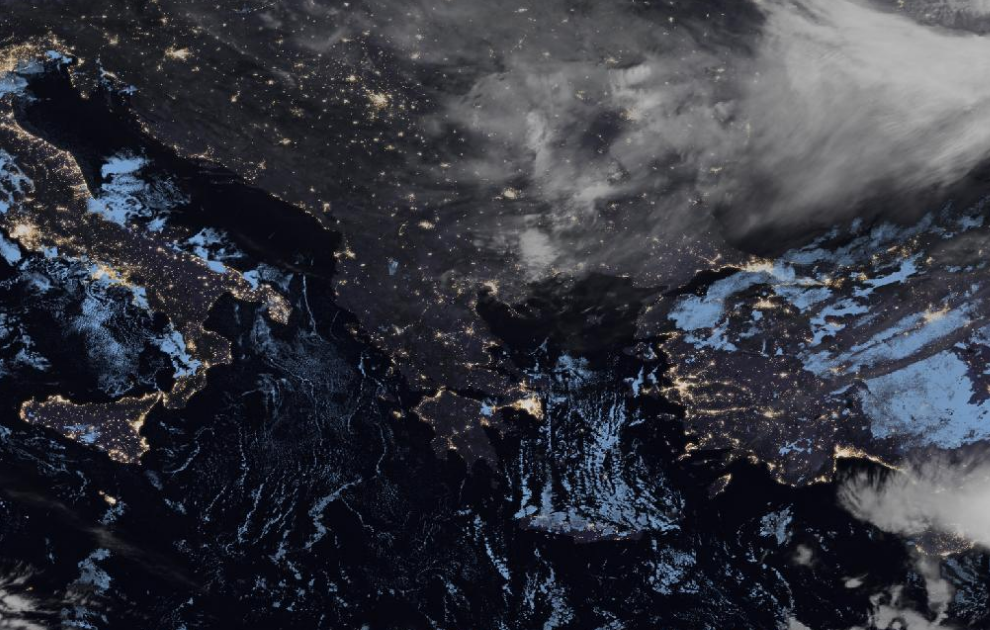 Τελευταία δορυφορική εικόνα νεφοκάλυψης