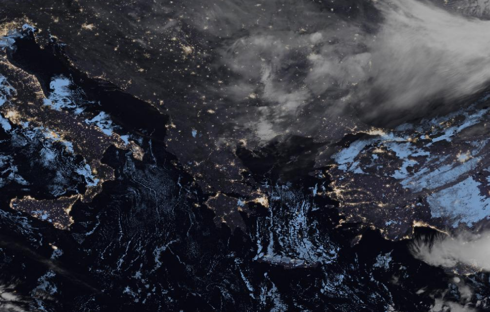 Τελευταία δορυφορική εικόνα νεφοκάλυψης