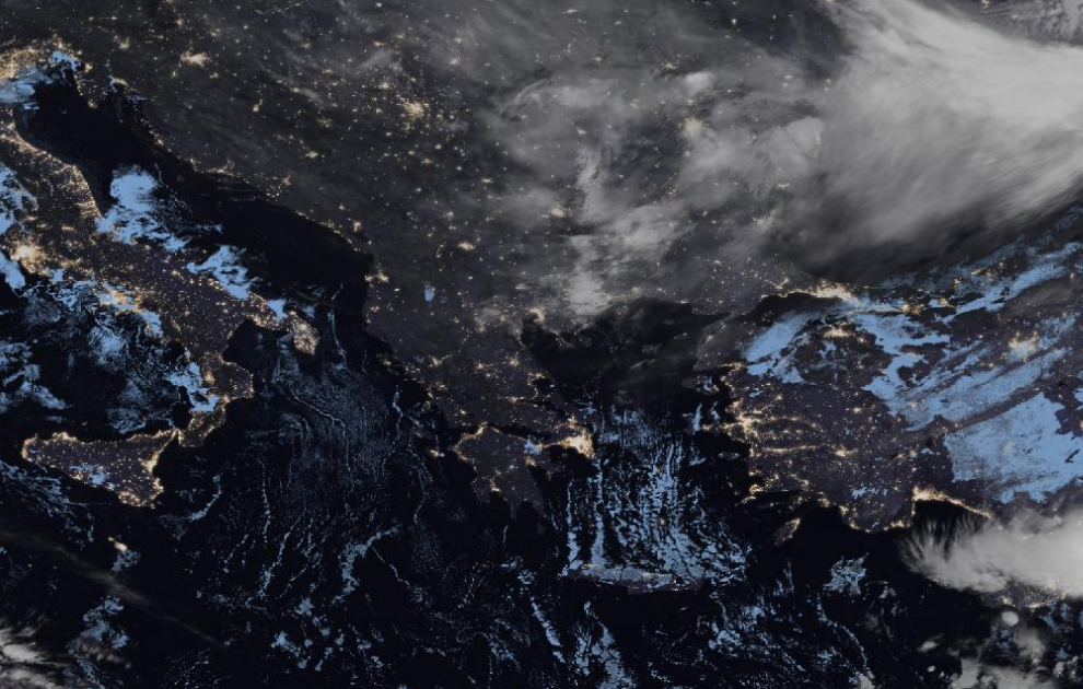 Τελευταία δορυφορική εικόνα νεφοκάλυψης