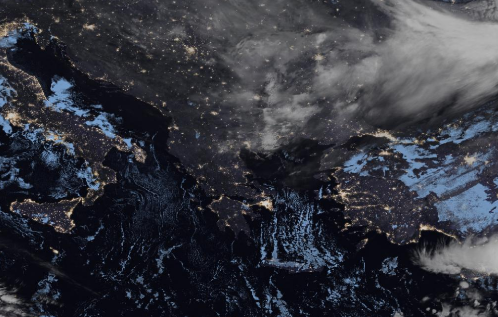 Τελευταία δορυφορική εικόνα νεφοκάλυψης