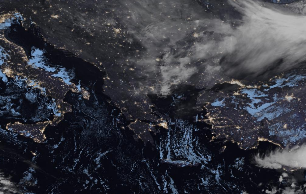 Τελευταία δορυφορική εικόνα νεφοκάλυψης