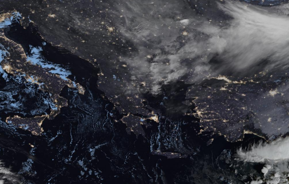 Τελευταία δορυφορική εικόνα νεφοκάλυψης