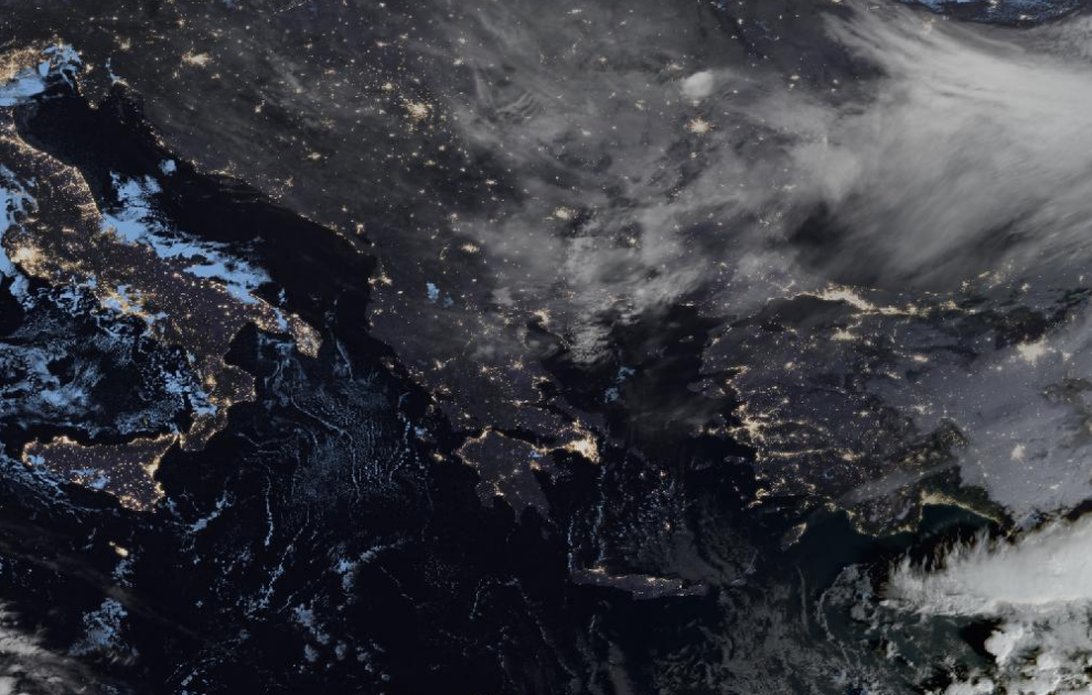 Τελευταία δορυφορική εικόνα νεφοκάλυψης