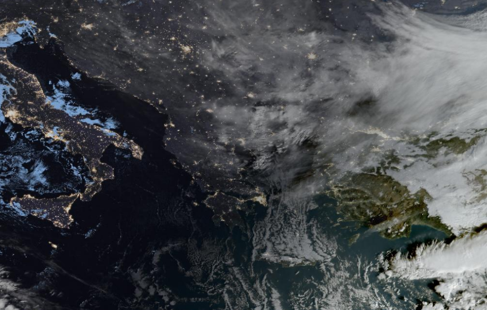 Τελευταία δορυφορική εικόνα νεφοκάλυψης