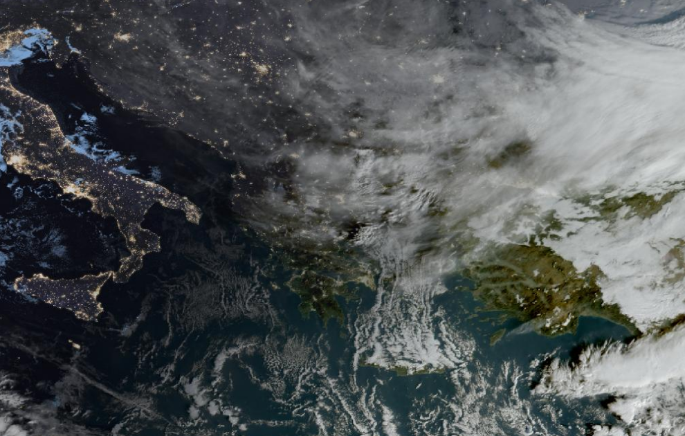 Τελευταία δορυφορική εικόνα νεφοκάλυψης