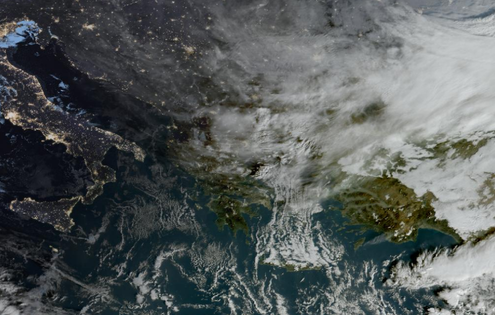 Τελευταία δορυφορική εικόνα νεφοκάλυψης