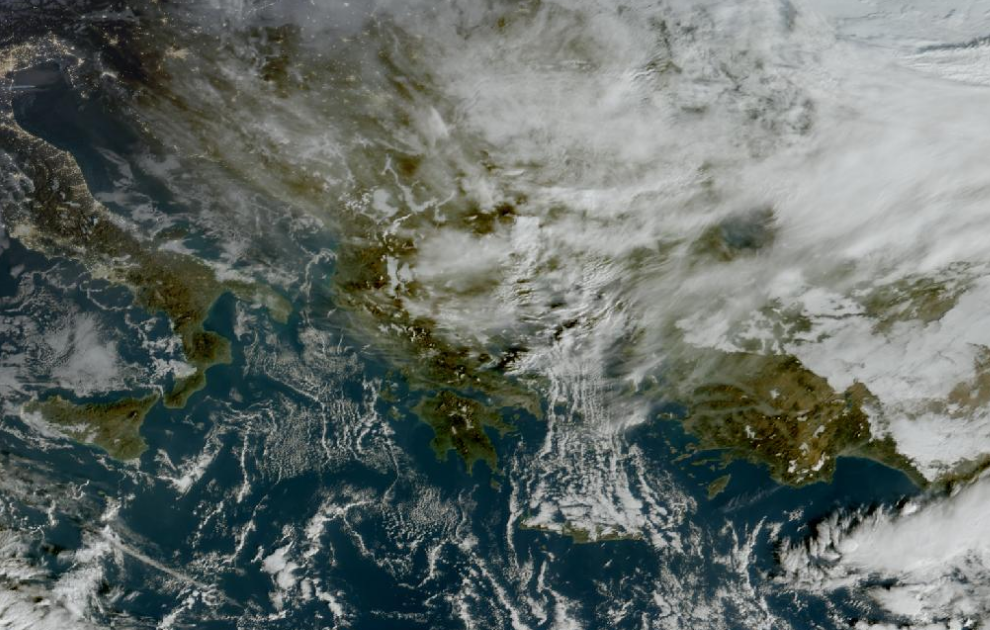 Τελευταία δορυφορική εικόνα νεφοκάλυψης