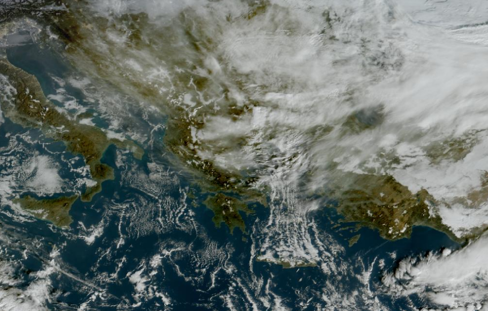 Τελευταία δορυφορική εικόνα νεφοκάλυψης