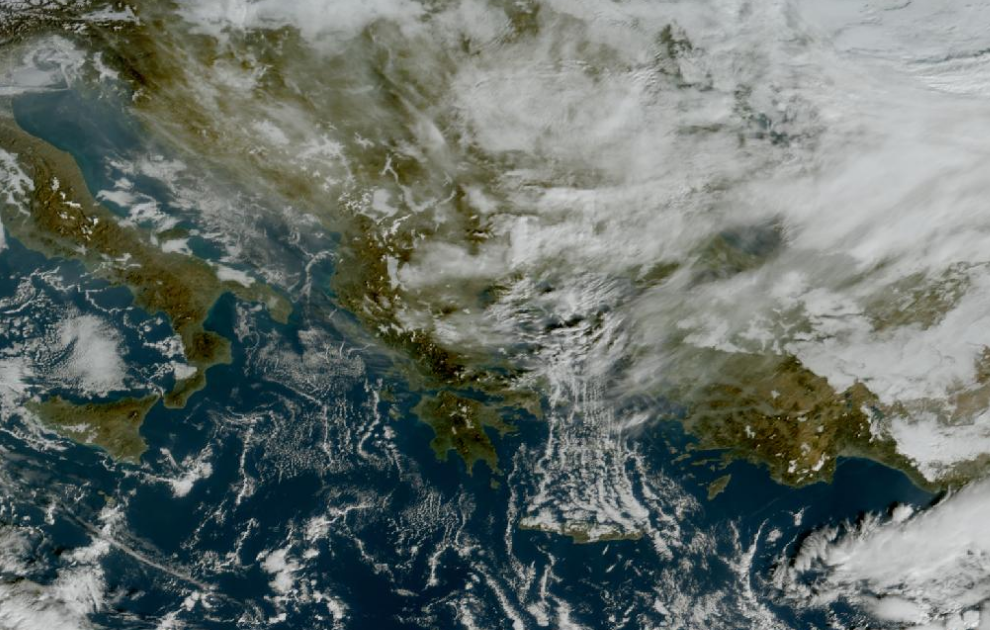 Τελευταία δορυφορική εικόνα νεφοκάλυψης