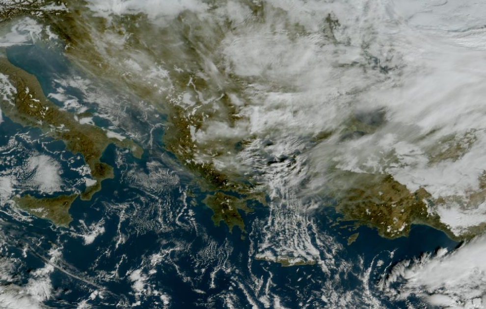 Τελευταία δορυφορική εικόνα νεφοκάλυψης