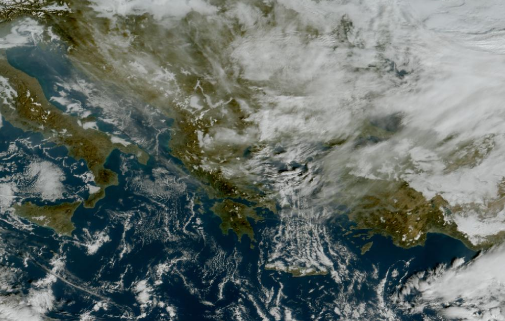 Τελευταία δορυφορική εικόνα νεφοκάλυψης