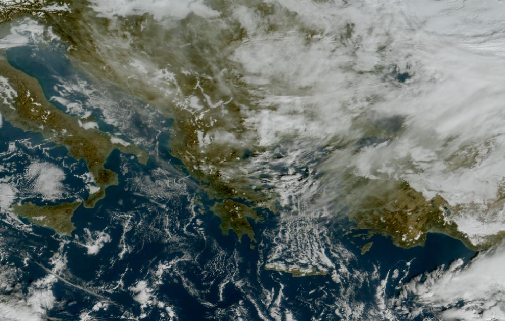 Τελευταία δορυφορική εικόνα νεφοκάλυψης