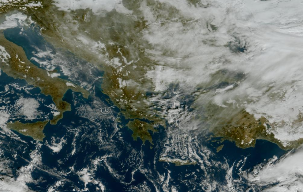 Τελευταία δορυφορική εικόνα νεφοκάλυψης