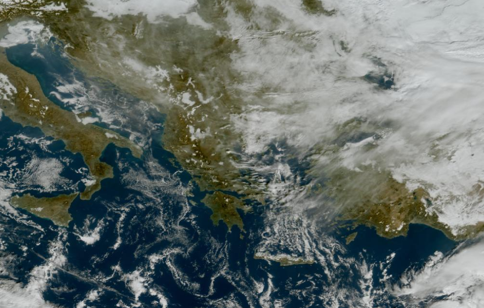 Τελευταία δορυφορική εικόνα νεφοκάλυψης