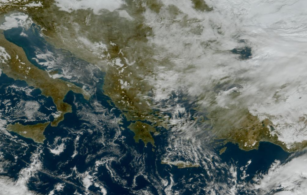 Τελευταία δορυφορική εικόνα νεφοκάλυψης