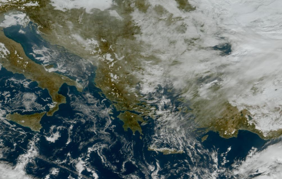 Τελευταία δορυφορική εικόνα νεφοκάλυψης