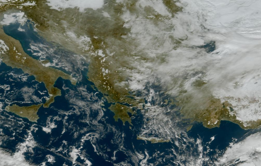 Τελευταία δορυφορική εικόνα νεφοκάλυψης