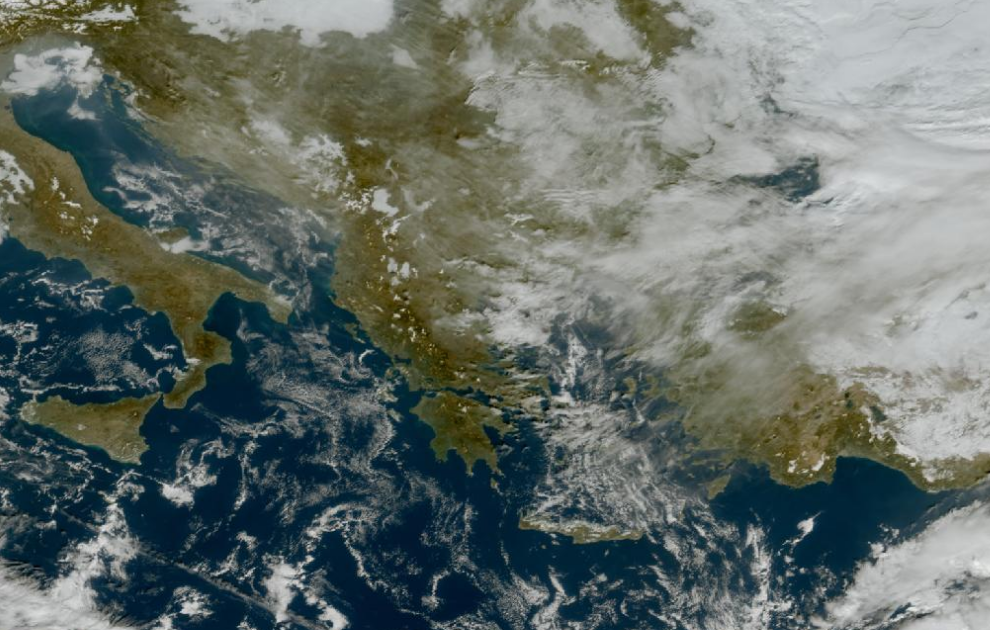 Τελευταία δορυφορική εικόνα νεφοκάλυψης