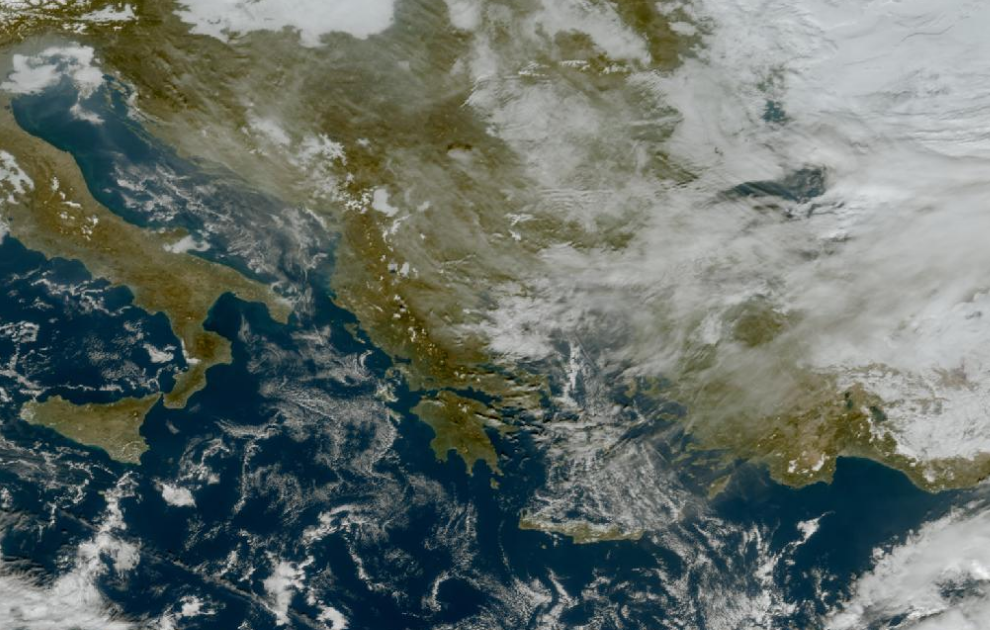 Τελευταία δορυφορική εικόνα νεφοκάλυψης